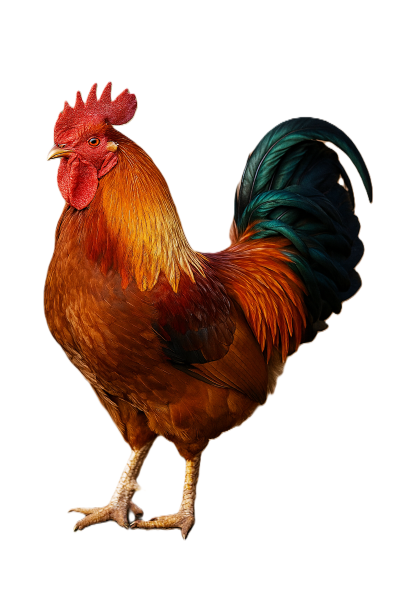 Majestic Village Rooster – Symbol of Strength and Sunrise