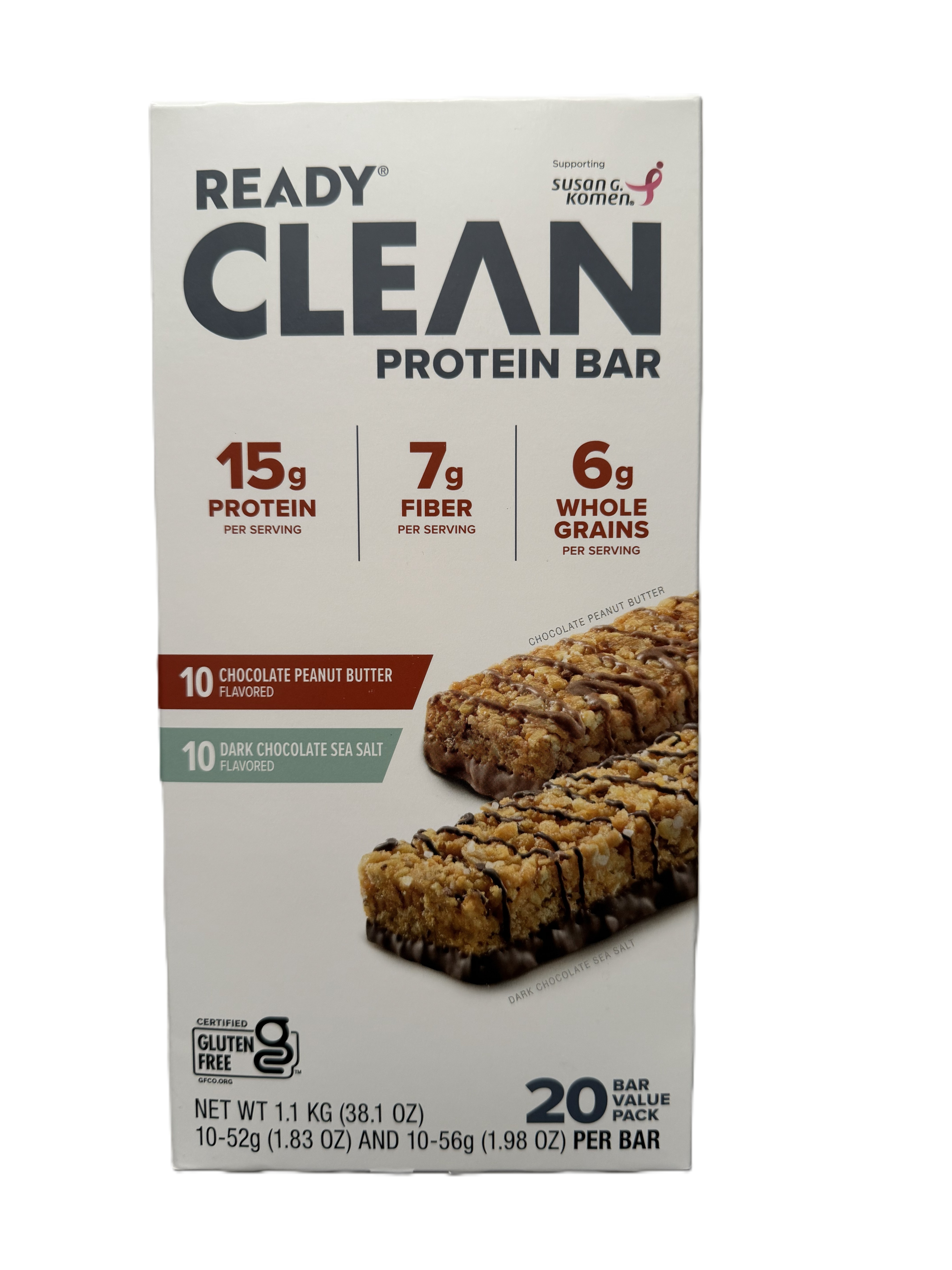READY CLEAN Protein Bars – 20 Bar Value Pack